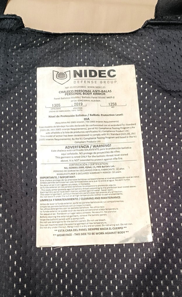 Ισπανία - Τακτικό θωρακισμένο γιλέκο, για αξιωματικούς και αστυνομία. - Στρατιωτικός εξοπλισμός #4.3