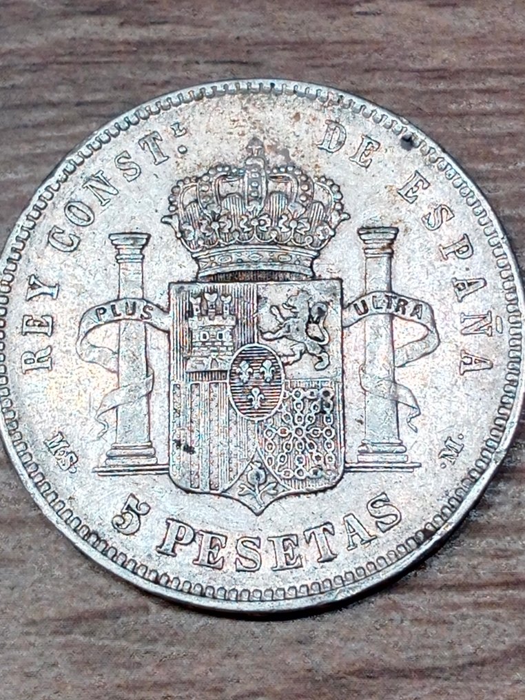 Spanien. Alfonso XII. 5 Pesetas 1885 (*18-85) MSM (Ingen mindstepris) #3.2