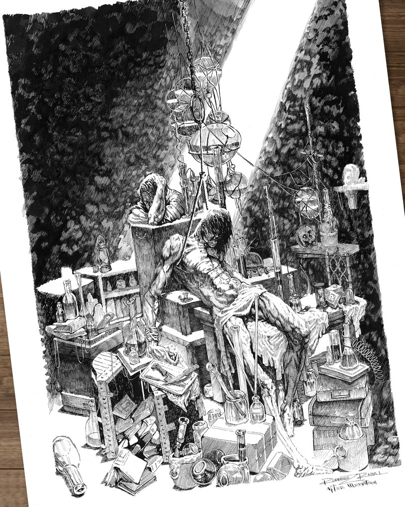 Joaquin Ramal - 1 Fine Art Print - Frankenstein Almost Dead (after Wrightson) - Embossed Edition #1.0