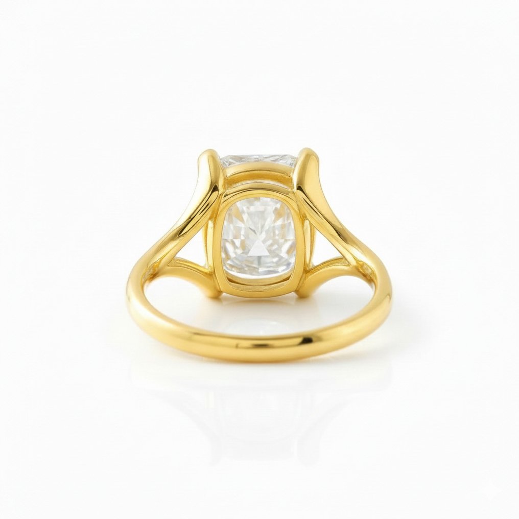 戒指 - 14 克拉 黃金 - 4.00ct. tw. 鉆石 (實驗室培育) #4.3