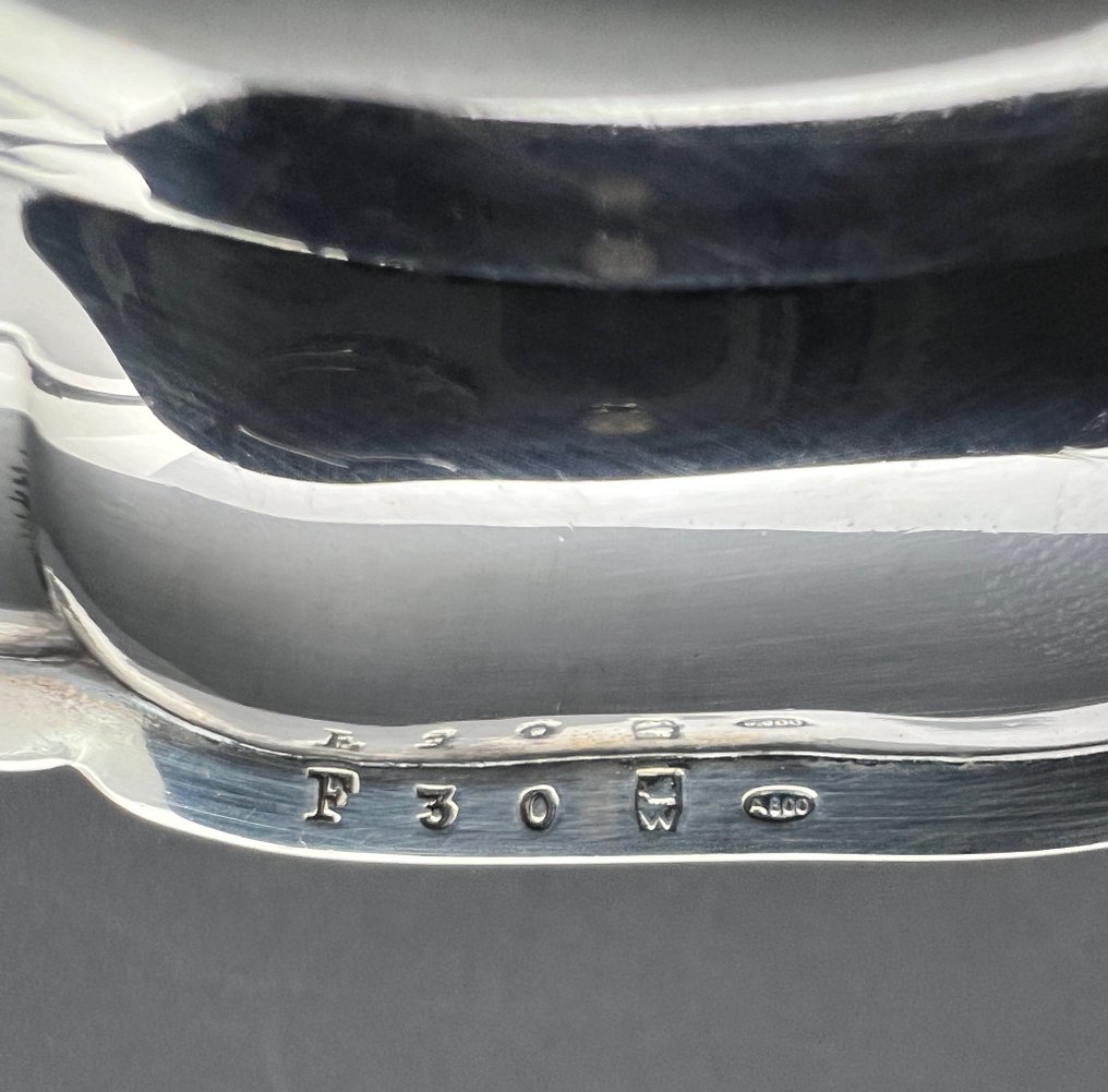 Wolfers - Platter - Multi-purpose silver dish - Bottle holder - .800 silver - table small centrepiece #4.3