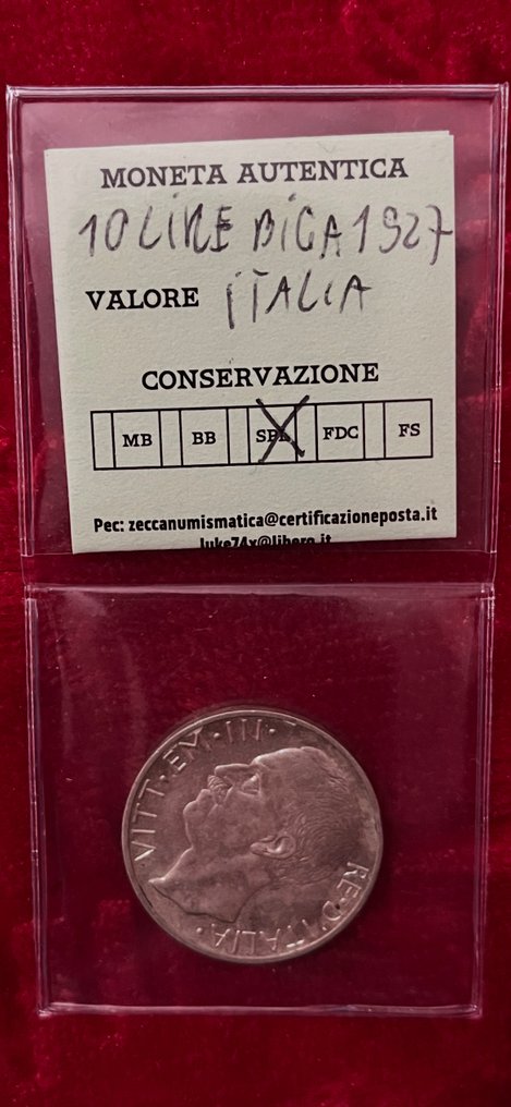 Italia. Vittorio Emanuele III. 1927  (Senza prezzo di riserva) #2.1