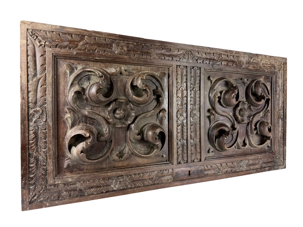 牆面裝飾 - 巴洛克风格装饰板,81 x 40 厘米。 - 法國 - 植物装饰 #2.1