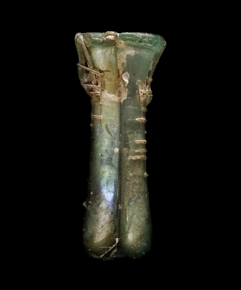 古罗马 双层彩色玻璃香膏瓶，公元2世纪 #3.2