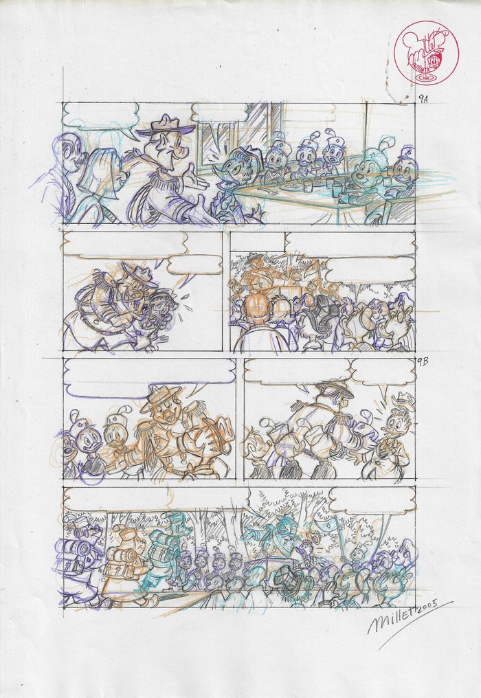 Millet, - 1 Pencil drawing - pato donald - 2005 #1.0