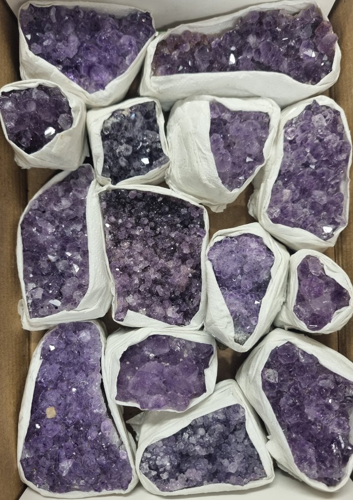 Big Lot HQ ΟΡΓΟΥΑΗ ΑΜΕΘΥΣΤ CLUSTERS 10 - 4,4 εκ. Σύμπλεγμα κρυστάλλων- 1.51 kg #1.0