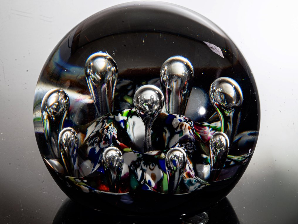 Caithness Glass - Paul Ysart / Peter Holmes - 紙鎮 - "Single Harlequin" - Ø 8,0 cm - 玻璃 #4.3