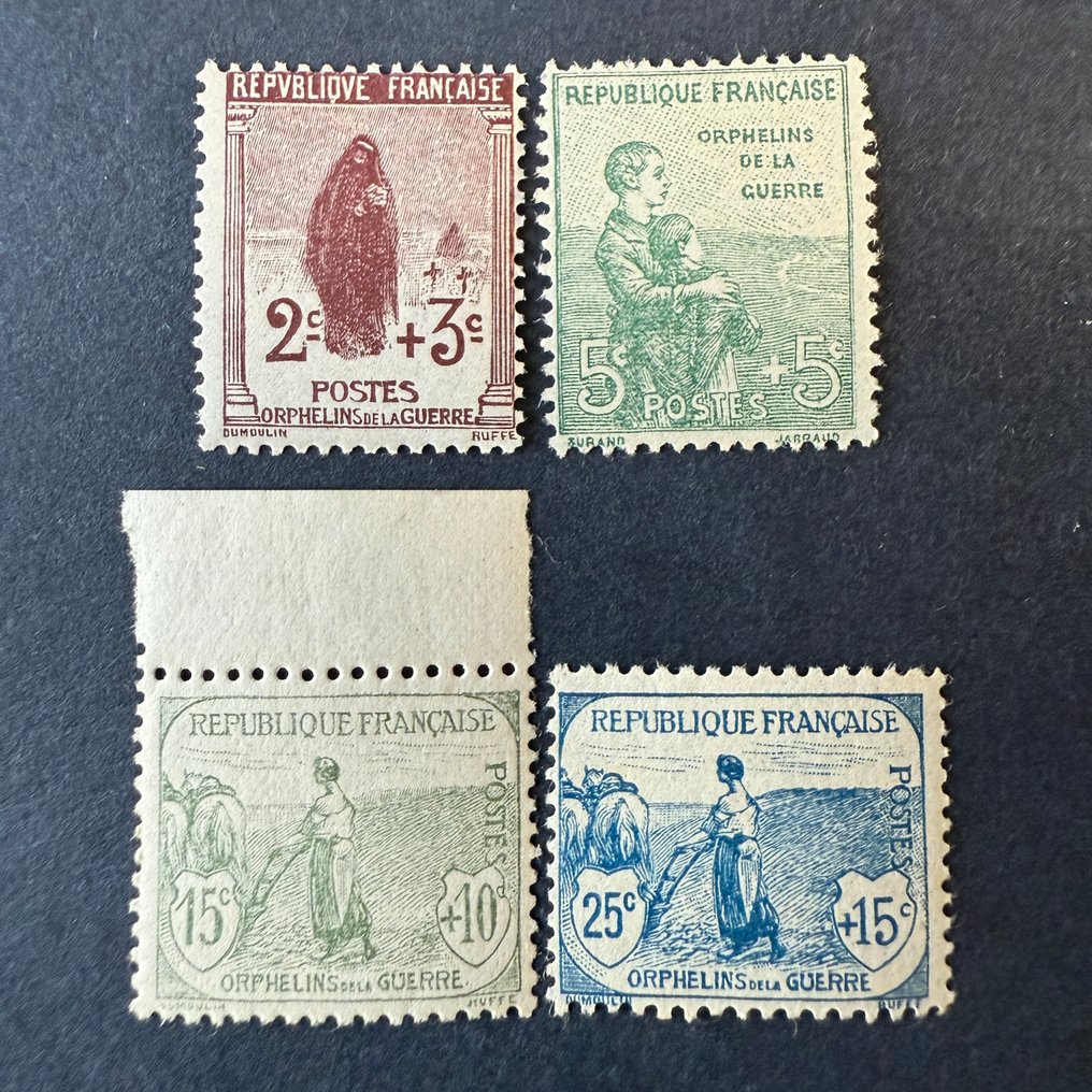 Frankrig  - Y&T 148/151 "Orphelins 1. serie" i nye ** - TB #1.0