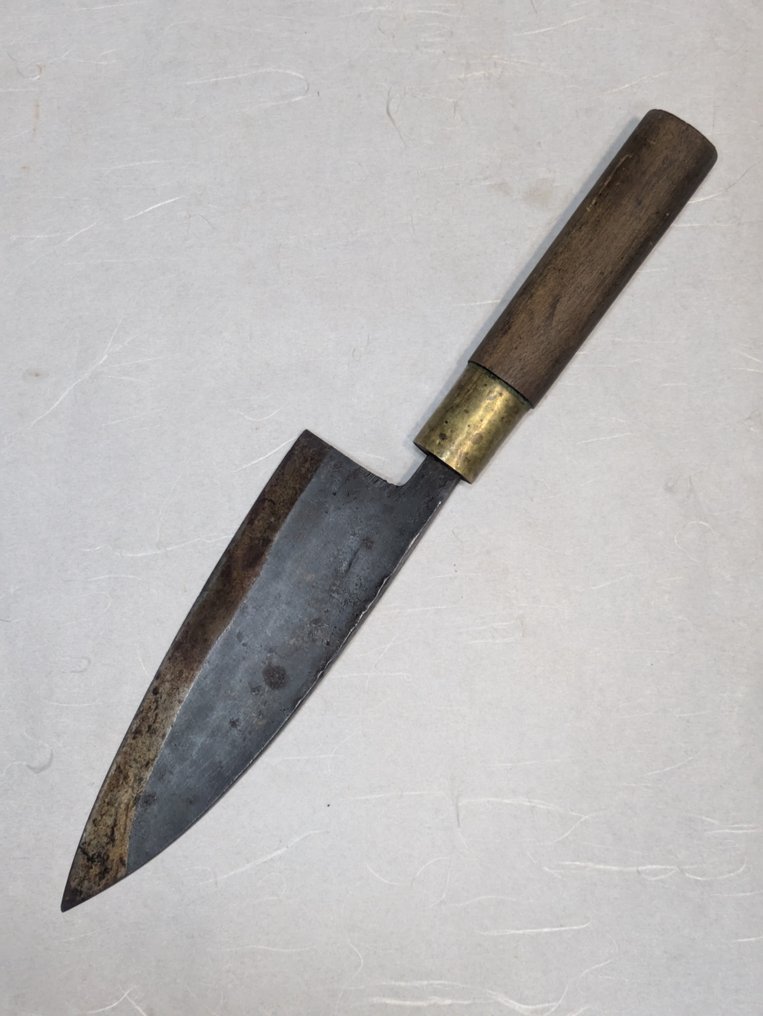 厨刀 - Kitchen knife set - 铁, 木 - 日本 - 传统铭入和出刃、小出刃包丁 力/徳重/土佐特制 #4.3