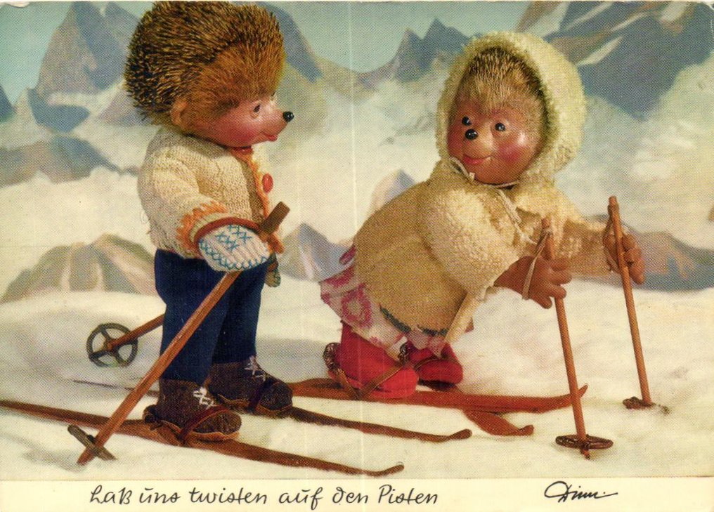 Mecki，电视中的知名人物 - Diehl兄弟 - 彩色与黑白 - 明信片 (74) - 1950-1980 #4.3