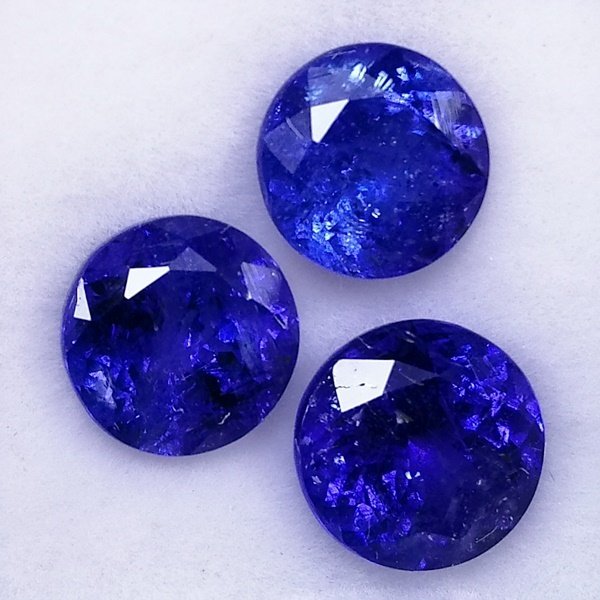 3 pcs  蓝色 坦桑石  - 7.80 ct - 西班牙宝石学院（IGE） #4.3