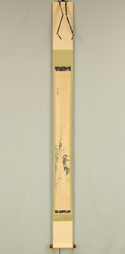 Young Bamboo - with signature 'Tsunenobu hitsu' 常信筆 and seal 'Tsunenobu' 常信 - Ιαπωνία - Μέσα της περιόδου Edo (χωρίς τιμή ασφαλείας) #1.0