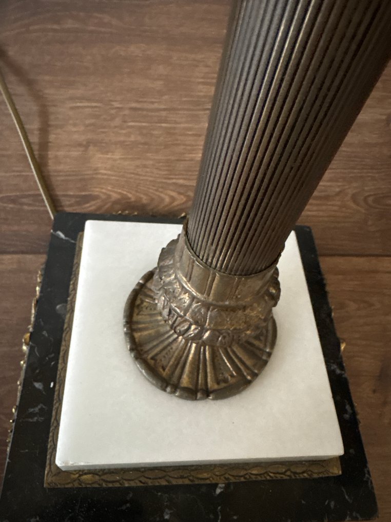 Φωτιστικό δαπέδου - Μάρμαρο, Ορείχαλκος, Μέταλλο, Textile #3.2