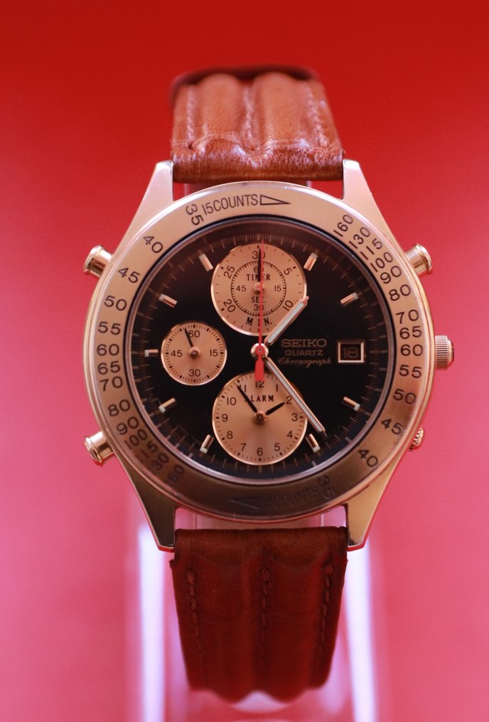 Seiko - Chronograph Quartz 7T42 Timer aviator. - 7T42 - 7A4A - Άνδρες - 1990-1999  #3.2