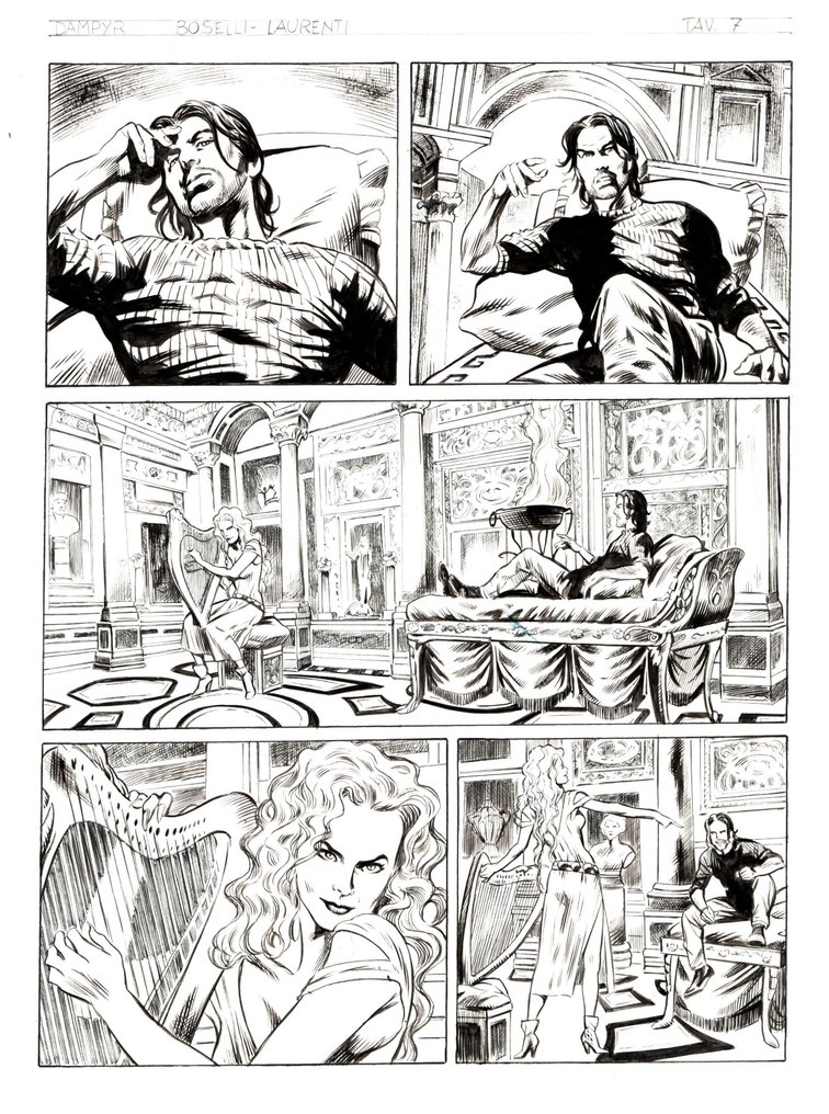 Laurenti, Mauro - 2 Original page - Dampyr #185 - "Il segreto di Amber Tremayne" - 2015 #1.0