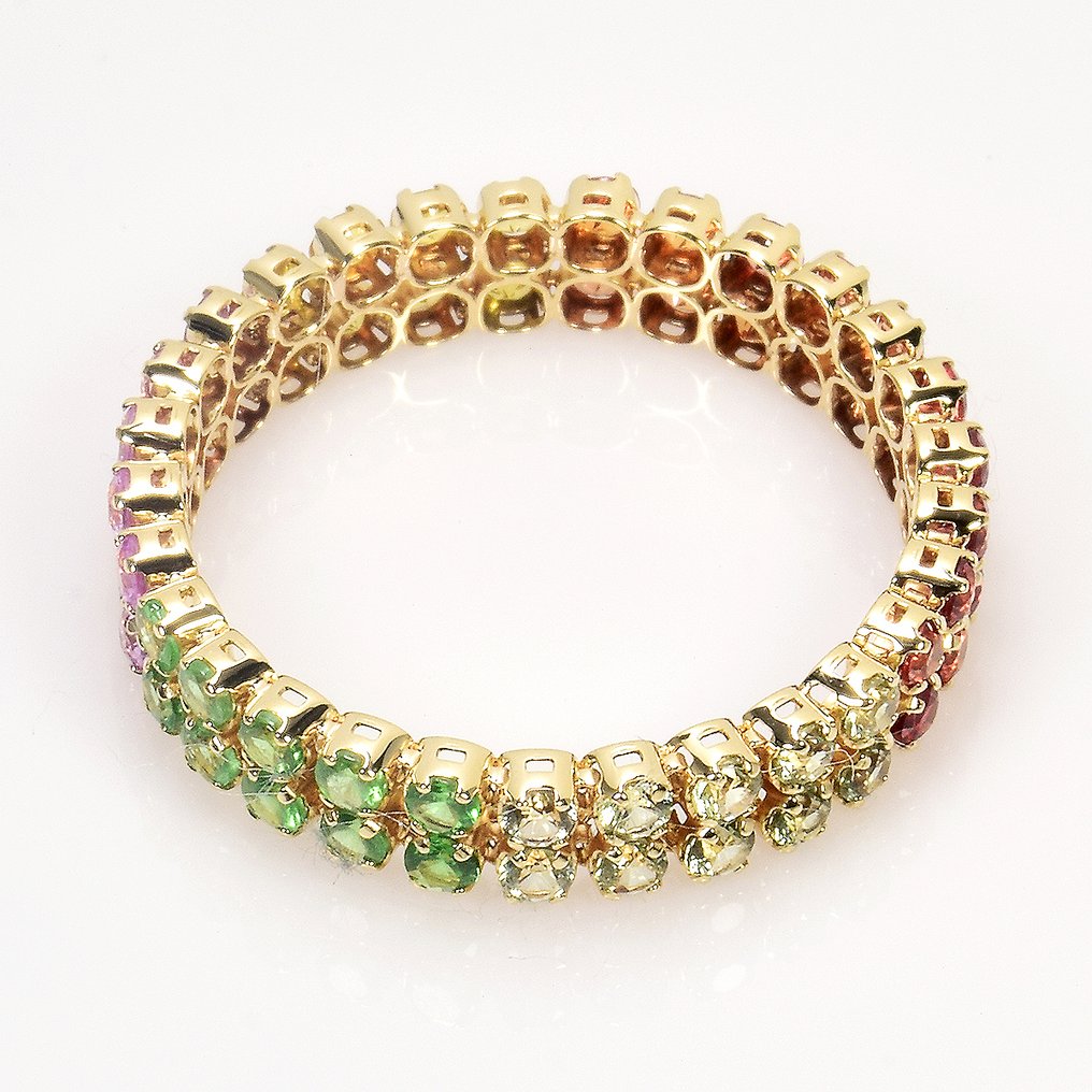 χωρίς τιμή ασφαλείας - Δαχτυλίδι - 14 καράτια Κίτρινο χρυσό -  1.58ct. tw. Διάφοροι πολύτιμοι λίθοι - Πιστοποιητικό GFCO #1.0