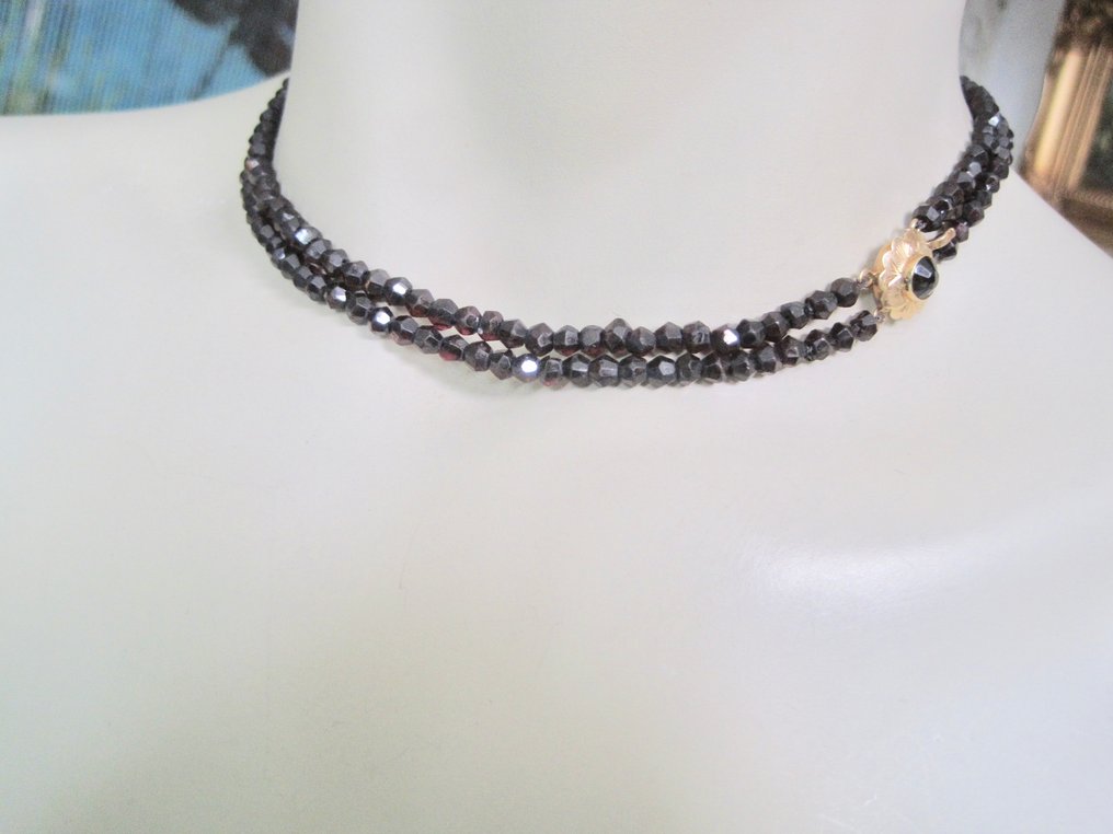 χωρίς τιμή ασφαλείας - Κολιέ - 14 καράτια Κίτρινο χρυσό - ρουμπίνια #3.2