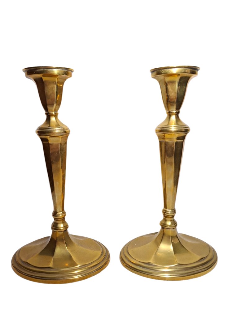 Ljusstake (2) - Mässing - Empire stil #1.0