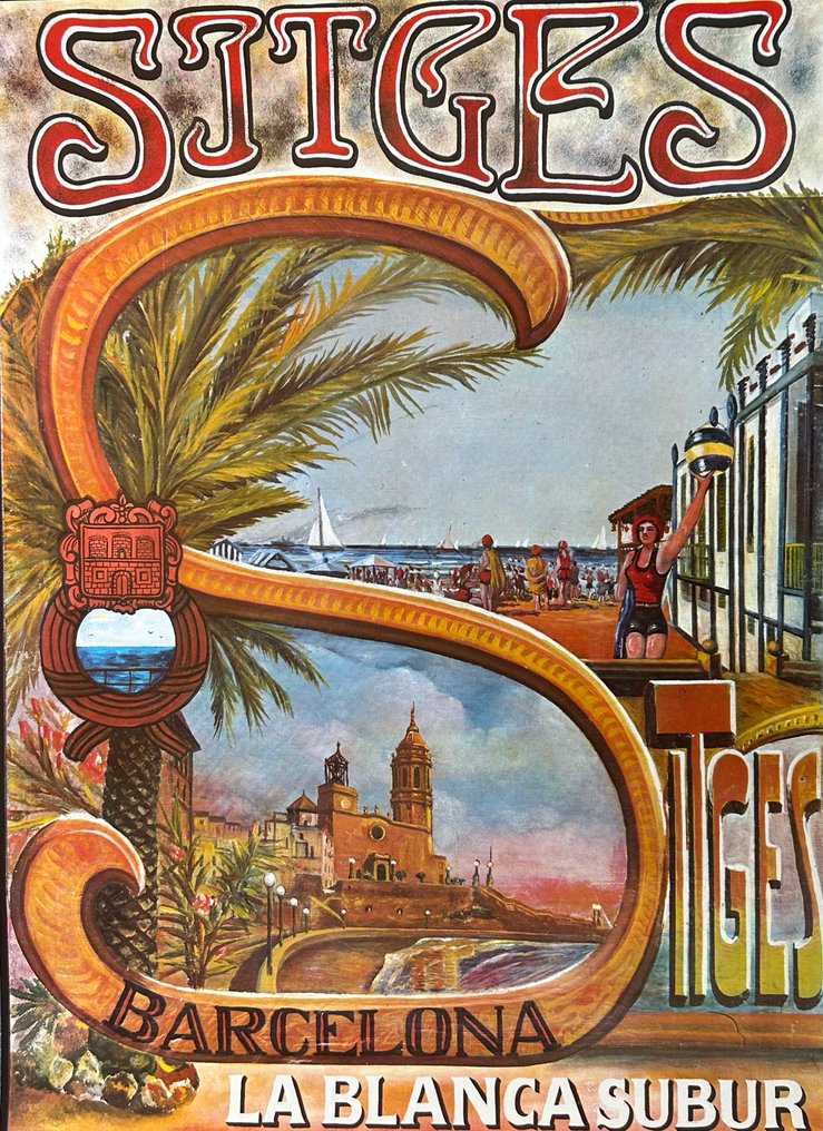 Albert Bartes - Sitges, Barcelona - La Blanca Subur - Reproducción del cartel original - 1981 #3.2