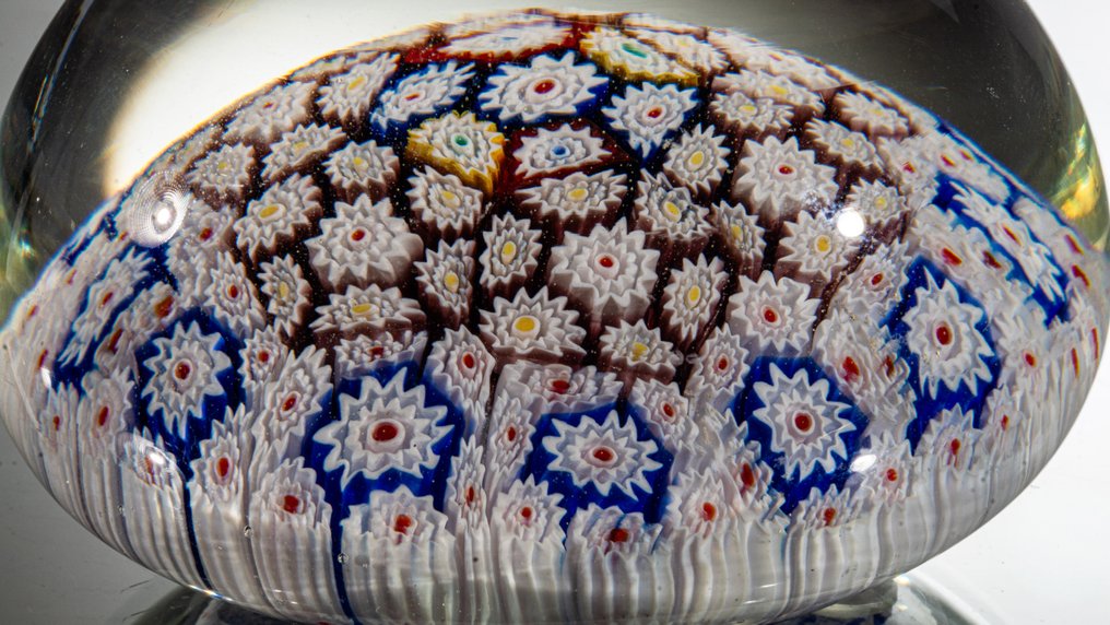 Murano - Brevpresser - "Concentric Millefiori" - Ø 8,0 cm - Glas #4.3