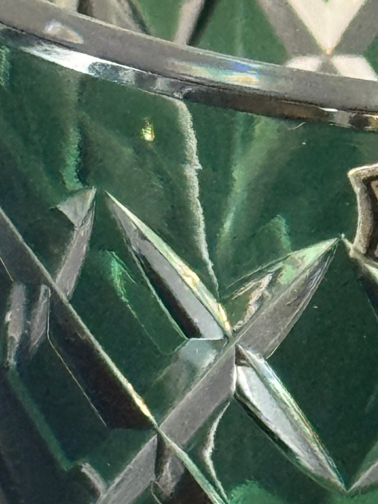 Val Saint Lambert - Charles Graffart & René Delvenne - Βάζο  - Κρύσταλλο - Vase σμάραγδος VSL #4.3