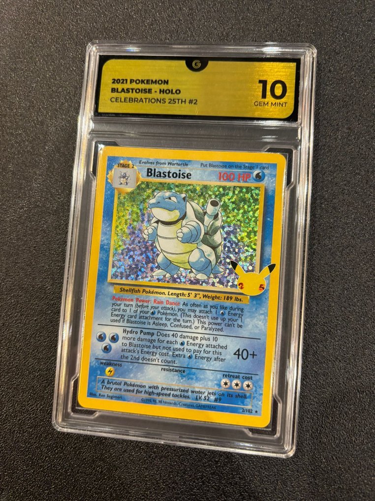 Pokémon - 1 Graded card - Blastoise Celebrations 25th #2 Foil - GG 10 - Sword & Shield - Celebrations #1.0