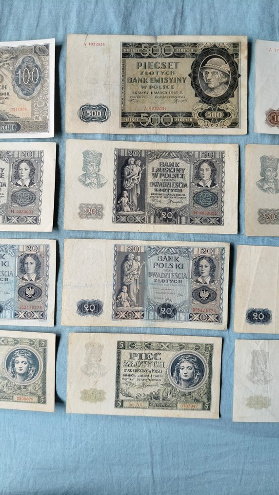 Polonia. - 12 Banknotes - Various Dates  (Sin precio de reserva) #2.1