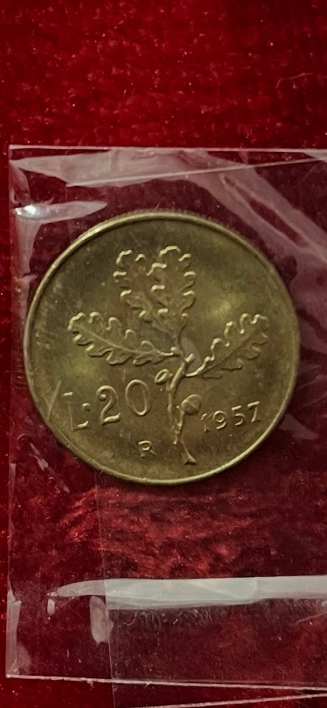 Italien. Antonio Venier (1382-1400). Soldino + 20 Lire 1957 Gambo largo  (Ingen mindstepris) #4.3