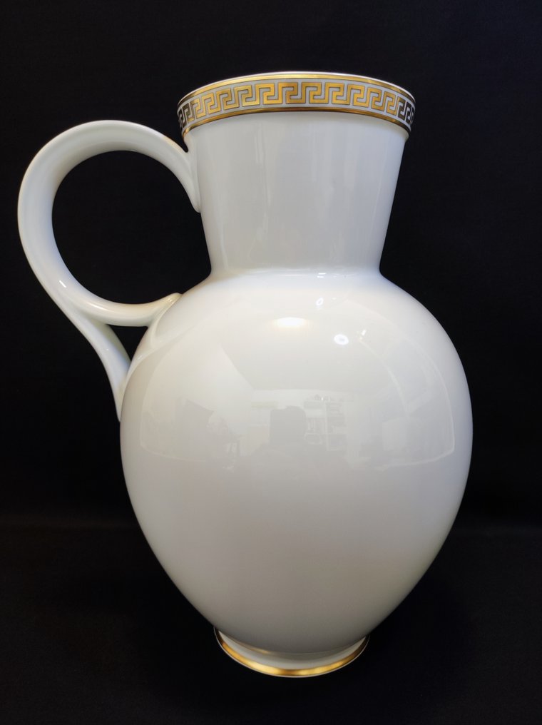 Rosenthal Versace - Tankard - Large 3.0-liter medallion with meander pattern, water jug/wine jug - Porcelain #4.3