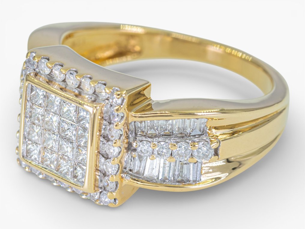 χωρίς τιμή ασφαλείας - Δαχτυλίδι - 14 καράτια HRD, Κίτρινο χρυσό -  1.10ct. tw. Διαμάντι (Φυσικό) #4.3