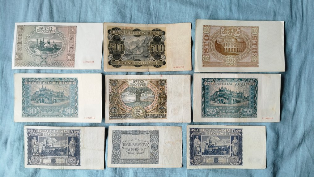 Poland. - 10 Banknotes - Various Dates  (No reserve price) #4.3