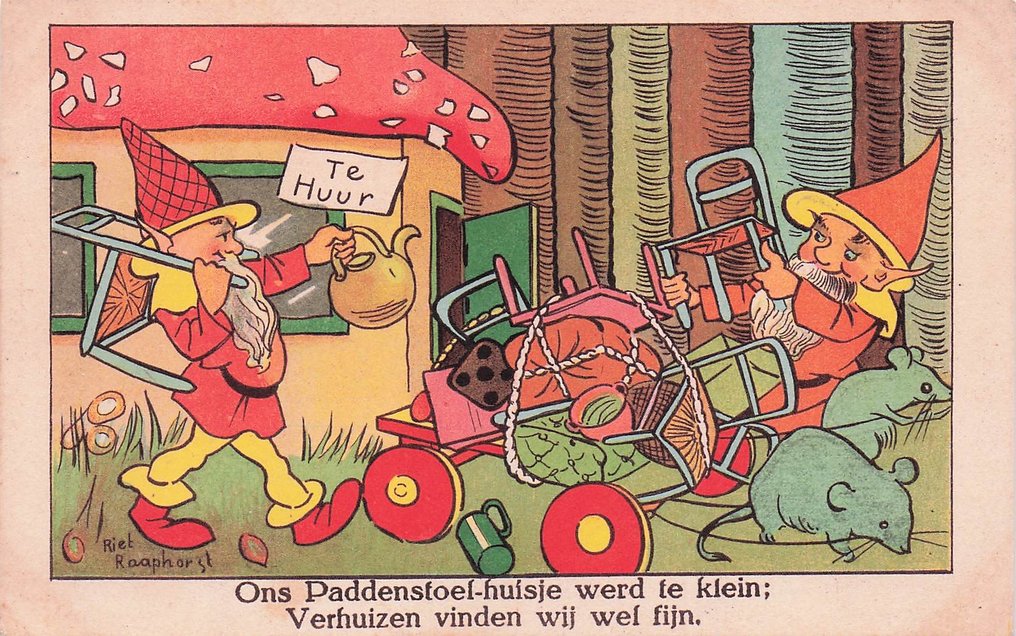 小精灵——其中一些镀有‘金’。 - 明信片 (65) - 1910-1960 #4.3