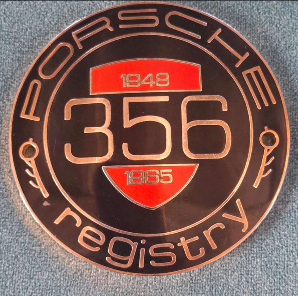 Διακριτικό PORSCHE registry 356 1948 1965 - Γαλλία - 20ος-τέλη #4.3