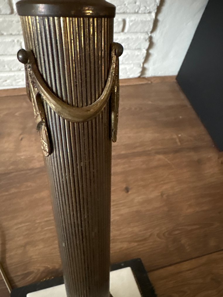 Φωτιστικό δαπέδου - Μάρμαρο, Ορείχαλκος, Μέταλλο, Textile #4.3