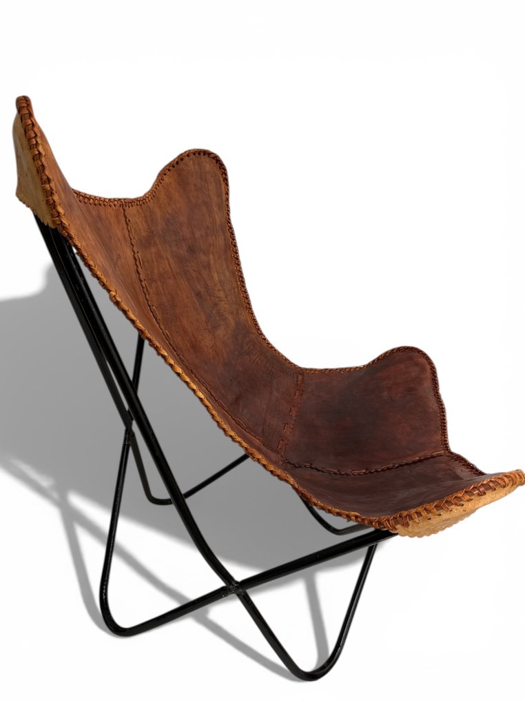 Lenestol - Sommerfuglstol - Lær, Metall - Sommerfuglstol (butterfly) #4.3