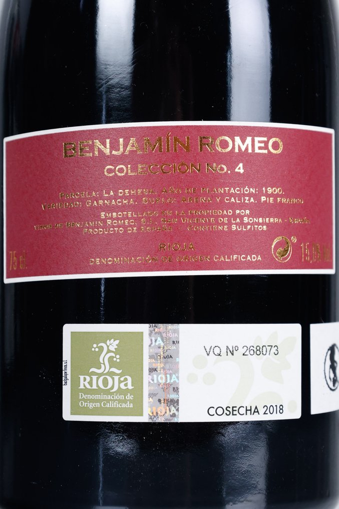 2018 Benjamín Romeo, Colección Nº4 'Parcela la Dehesa' - Rioja DOC - 1 Botella (0,75 L) #4.3