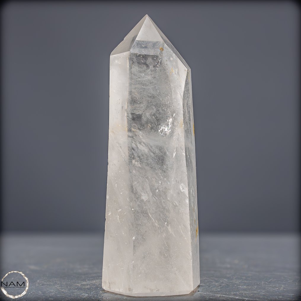 天然的向日葵石英方尖碑 明亮通透的清晰与柔和的微光- 378.77 g #1.0