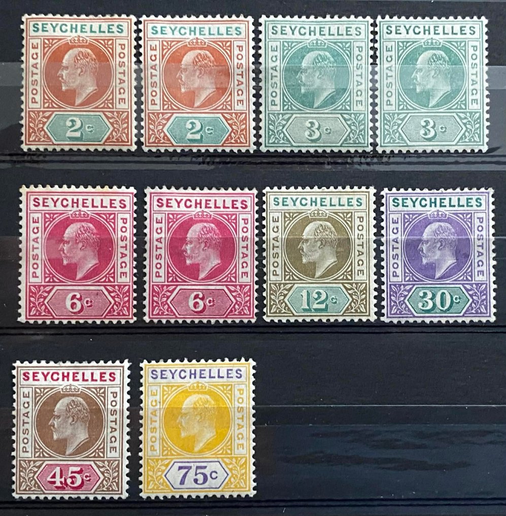 英联邦 1903/1906 - 塞舌尔 KEVII 选择 MH SG 2024 £510 #1.0