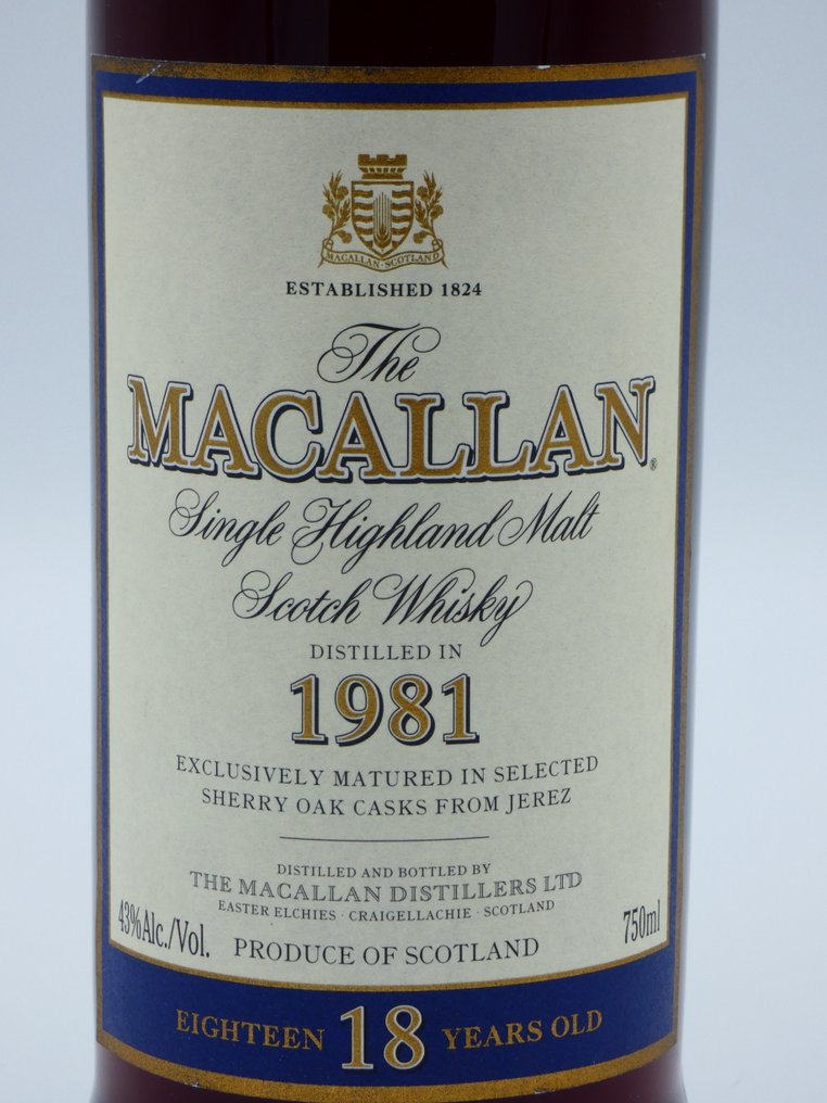Macallan 1981 18 years old  - b. 1999  - 750ml #1.0