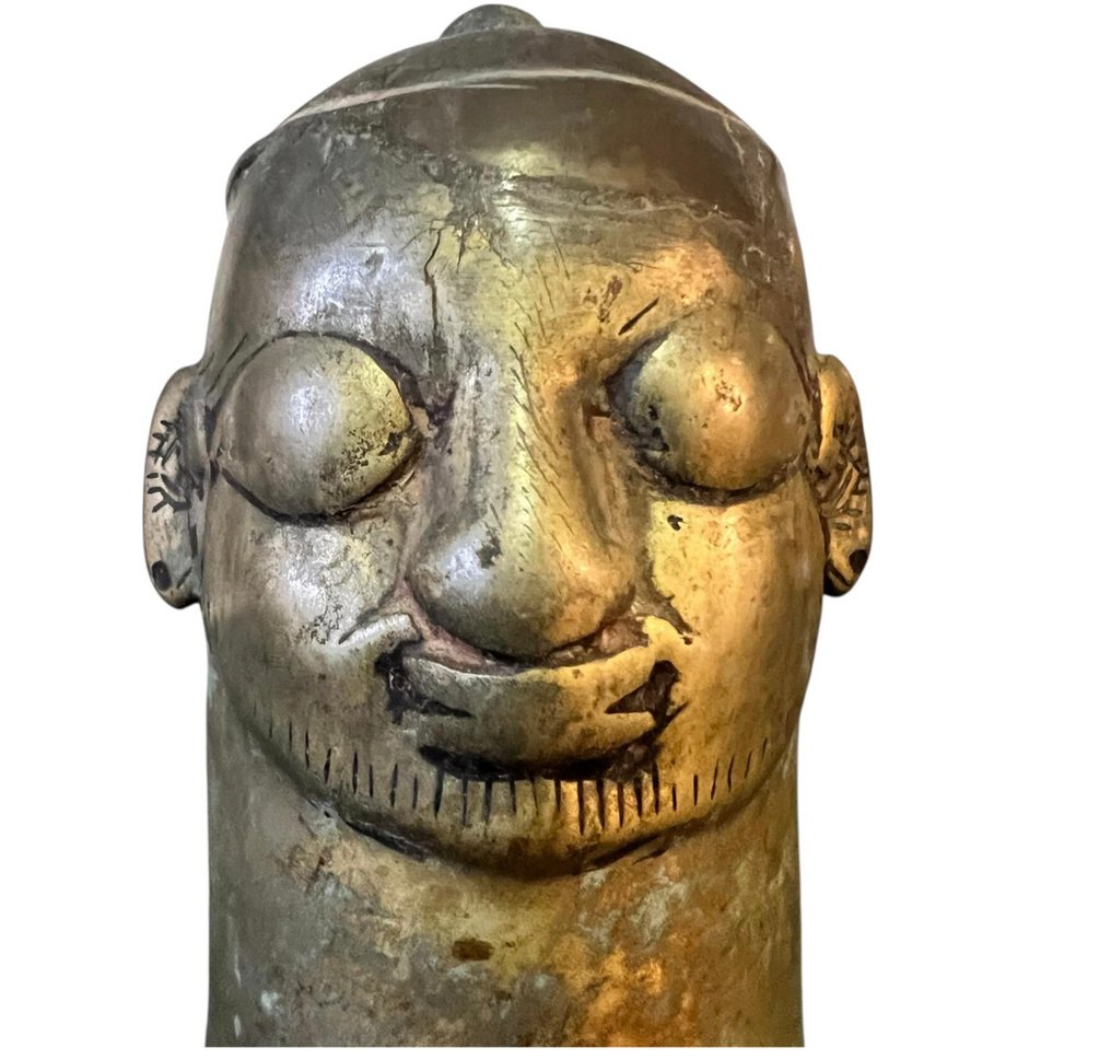 小塑像 - Shiva Mukhalinga - 青銅色 #4.3