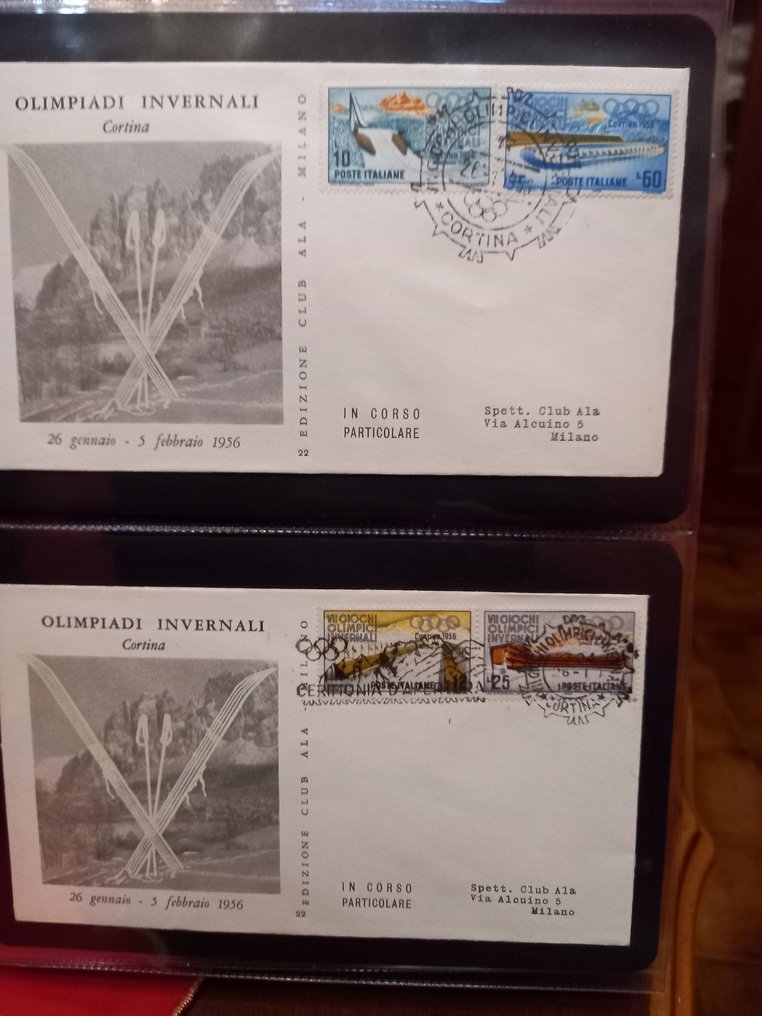 意大利 1956/1961 - FDC期间收集在带信封的相册第70号上，有一些已邮寄的。 #1.0