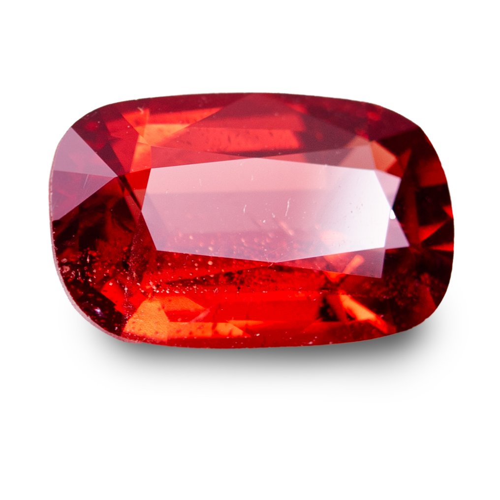 Rot Spinell  - 4.85 ct - GRS Gemresearch Swisslab - Lebendiges Orange-Rot #1.0