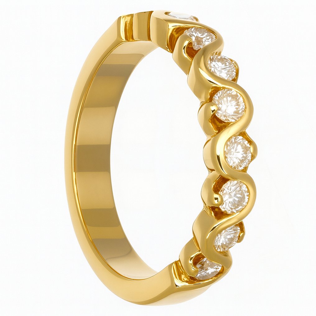 Δαχτυλίδι - 18 καράτια Κίτρινο χρυσό -  0.36ct. tw. Διαμάντι (Φυσικό)  #1.0