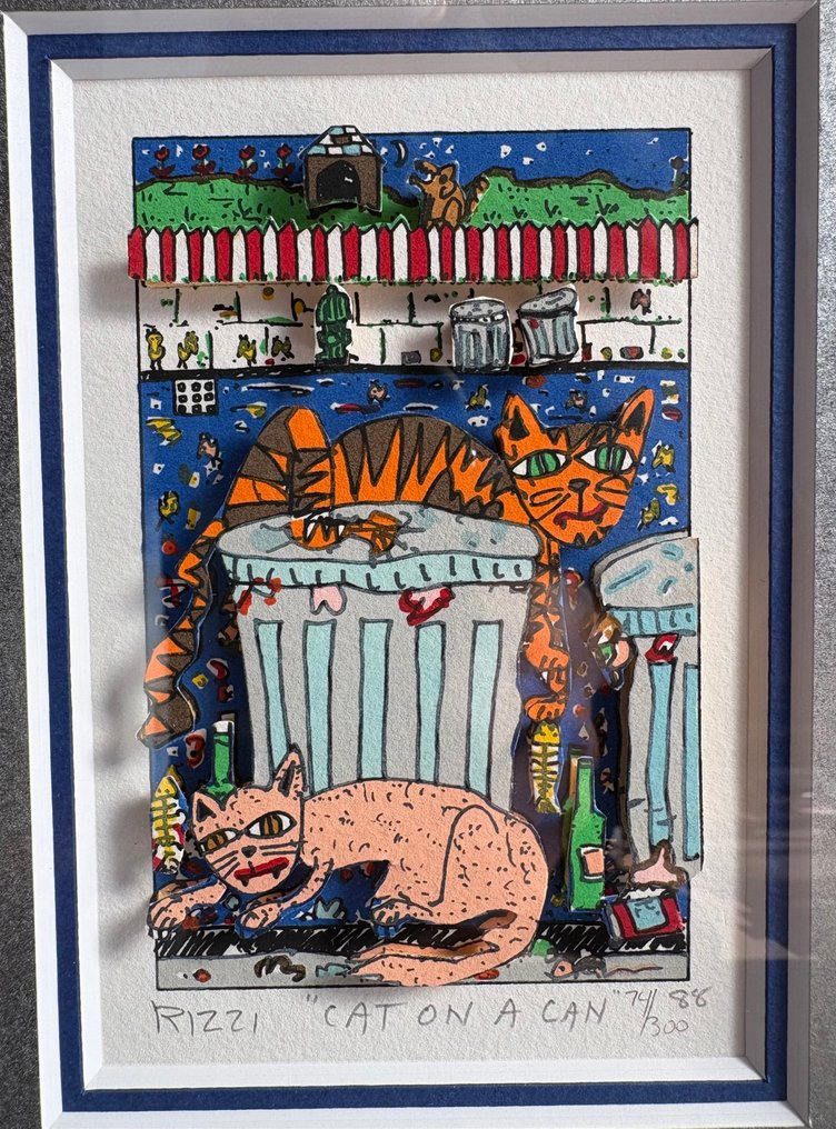 James Rizzi (1950-2011) - CAT ON A CAN #1.0
