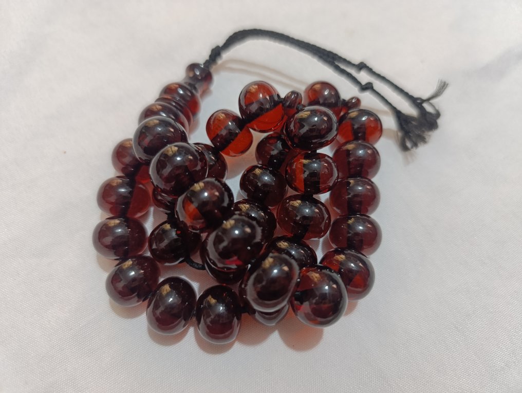  Chapelet - Ambre - 1970-1980 - Chapelet rare  #3.2