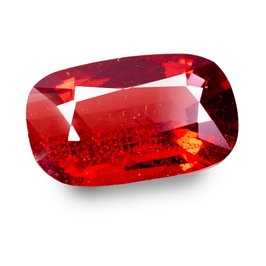 Rot Spinell  - 4.85 ct - GRS Gemresearch Swisslab - Lebendiges Orange-Rot #1.0