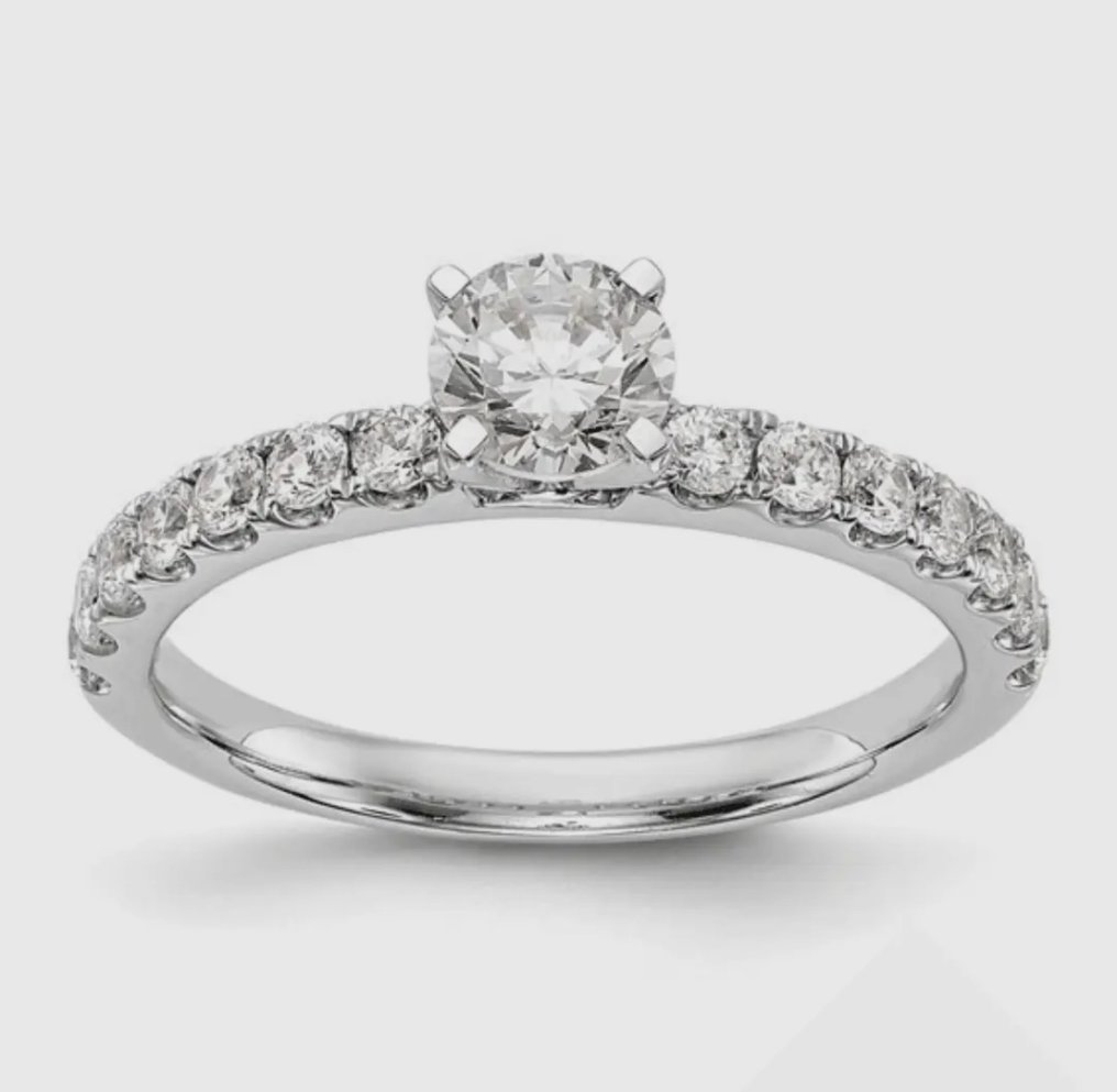 Pala Diamond - Engagement ring - 14 kt. White gold - Diamond #1.0
