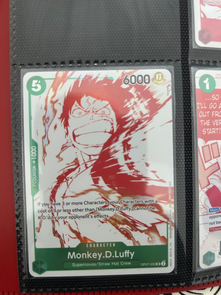 万代 - 7 Card - One Piece - Monkey D. Luffy 压膜, 完整艺术 #2.1