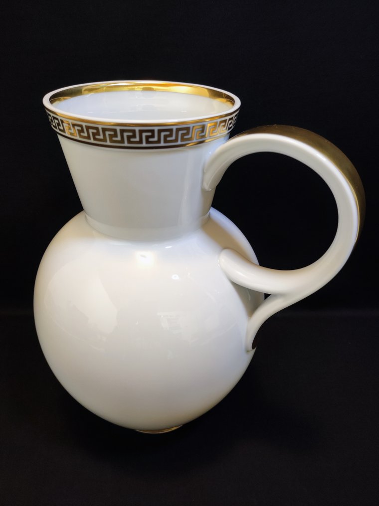 Rosenthal Versace - Tankard - Large 3.0-liter medallion with meander pattern, water jug/wine jug - Porcelain #1.0