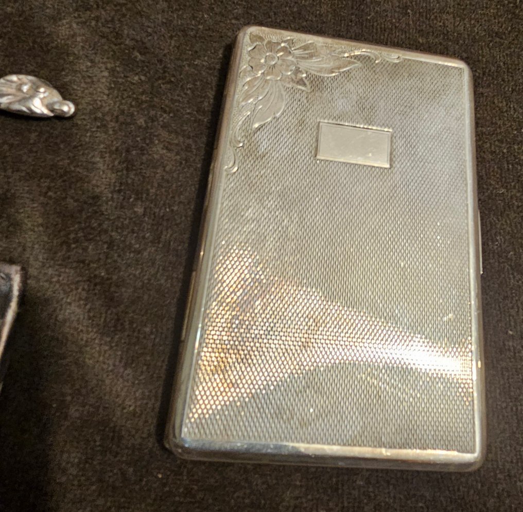 帶打火機菸盒 (9) - 鍍銀 - 大量镀银 #3.2